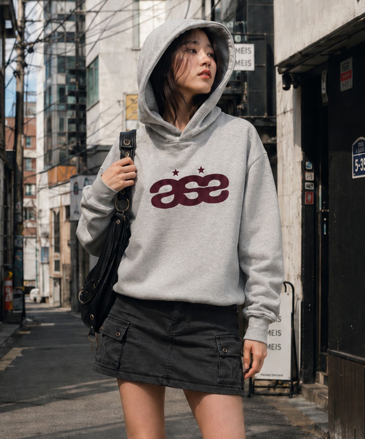 페이드(PEID) PD ase 크롭 후드티 2Color