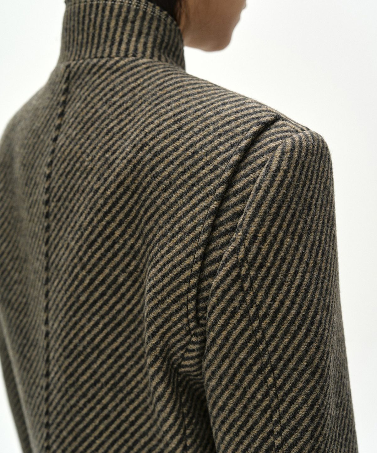 앤더슨벨(ADSB ANDERSSON BELL) WOOL TWILL CROPPED TAILORED JACKET (BROWN)