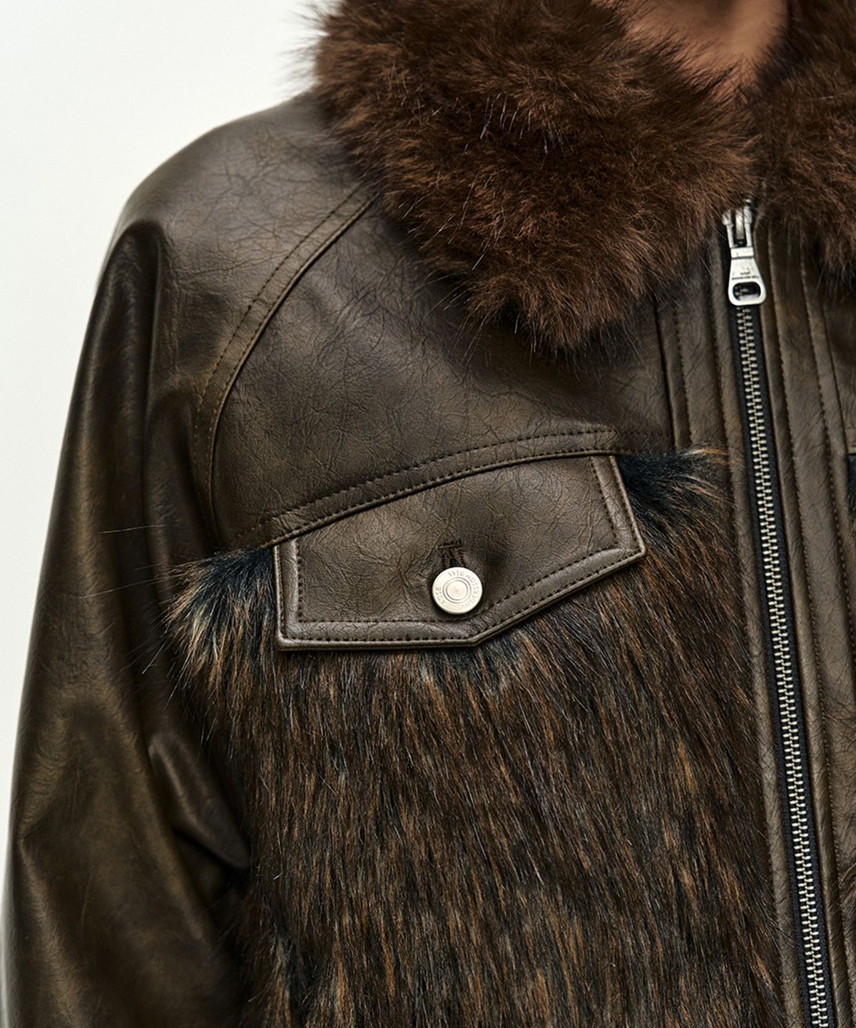 앤더슨벨(ADSB ANDERSSON BELL) VENUS FUR BOMBER JACKET (BROWN)
