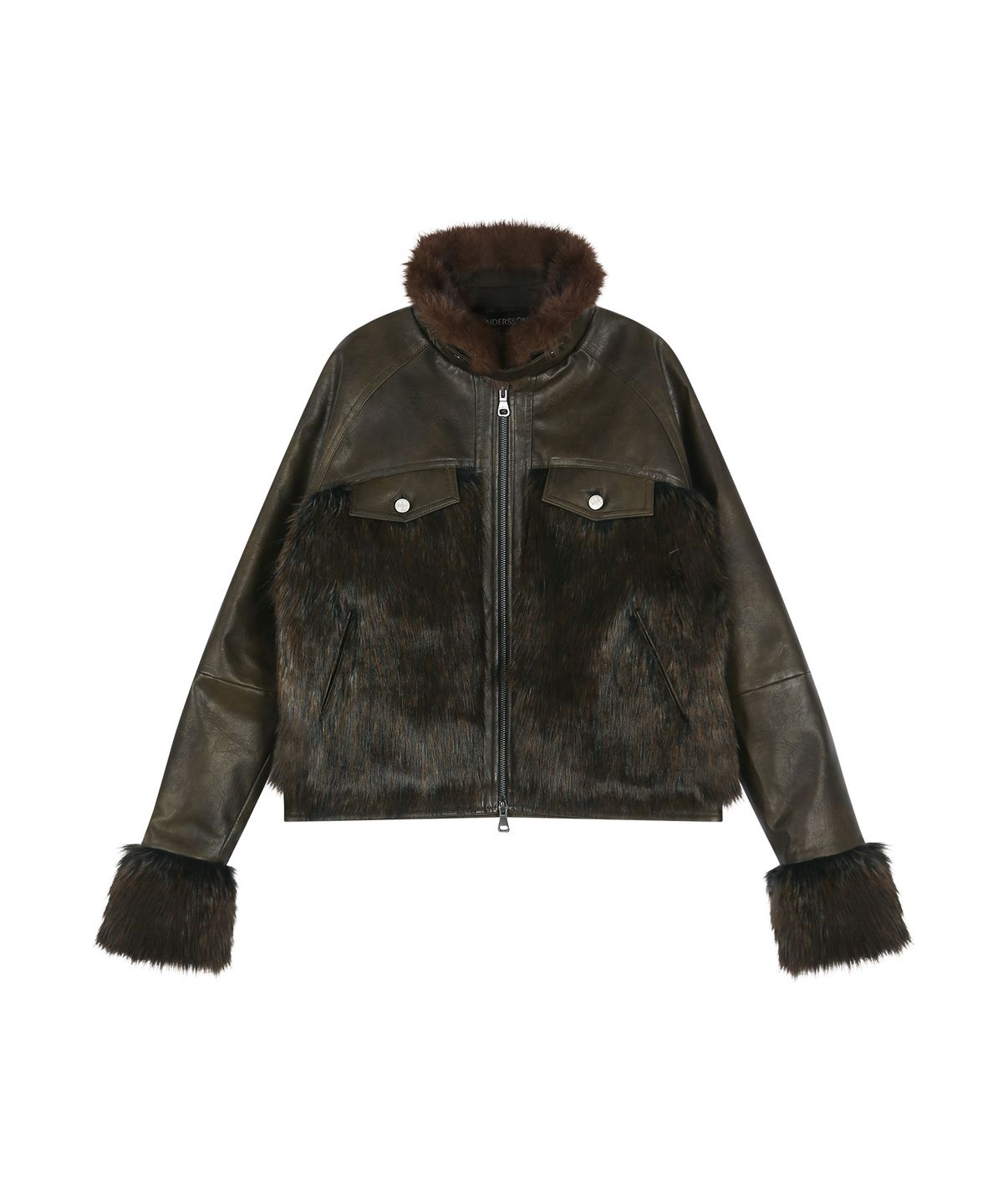 앤더슨벨(ADSB ANDERSSON BELL) VENUS FUR BOMBER JACKET (BROWN)