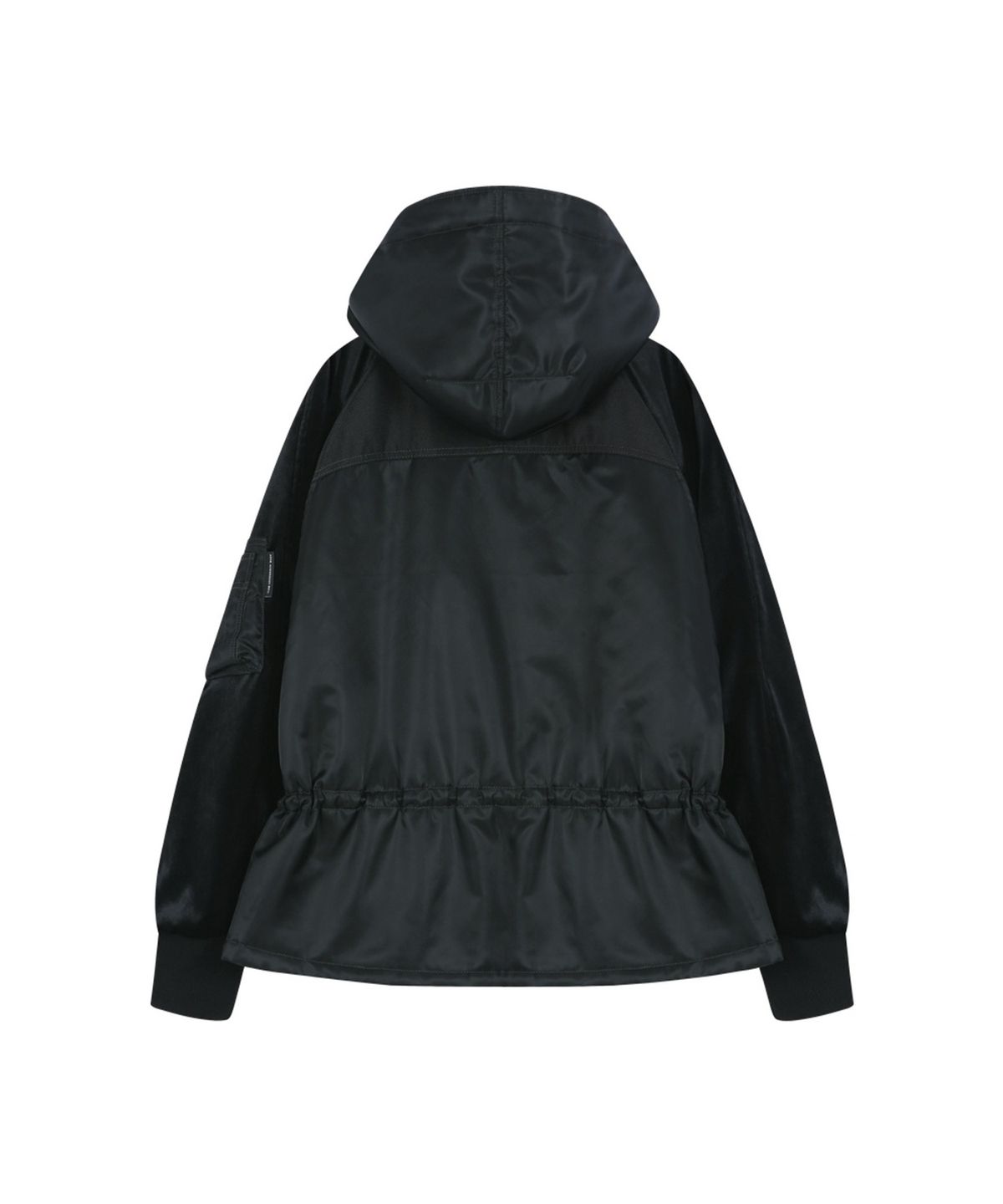 앤더슨벨(ADSB ANDERSSON BELL) UTILITY HOODED PUFFER PEPLUM JACKET (BLACK)