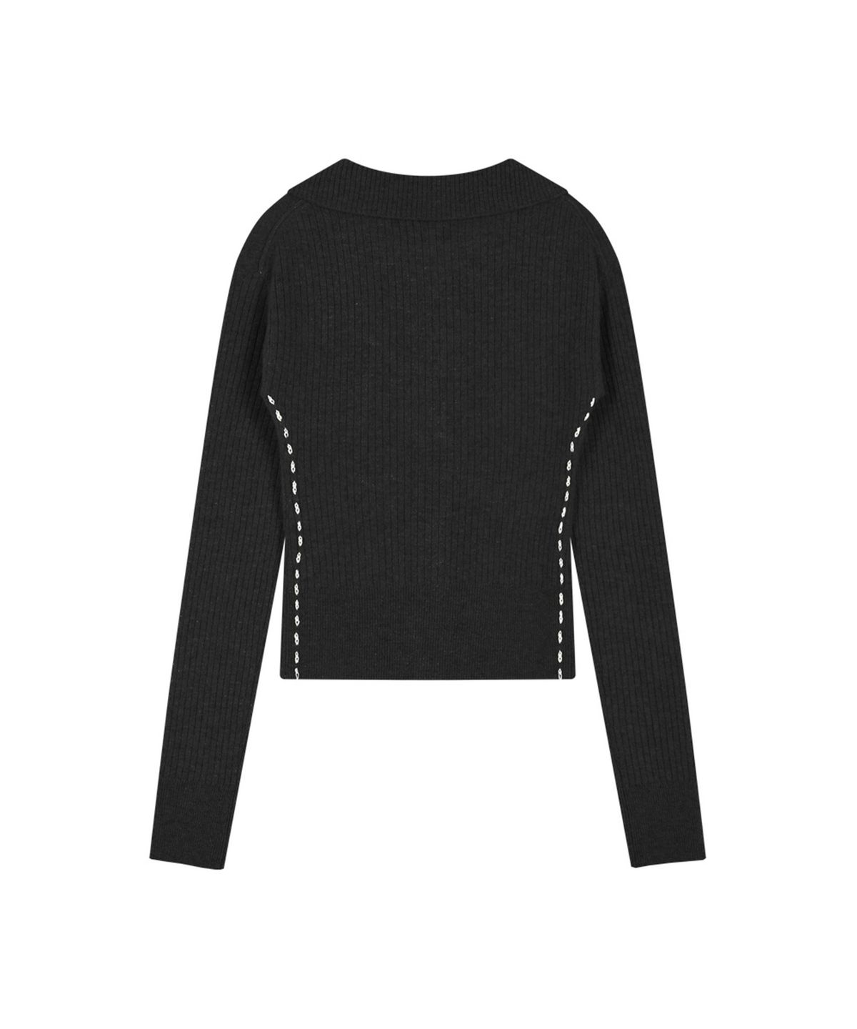 앤더슨벨(ADSB ANDERSSON BELL) CASHMERE HAND STITCHED RIB CARDIGAN (BLACK)