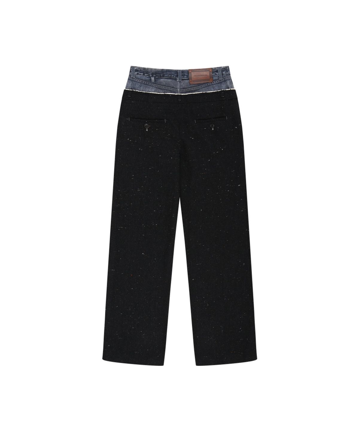 앤더슨벨(ADSB ANDERSSON BELL) DENIM-WAIST NEP WOOL TROUSERS (BLACK)