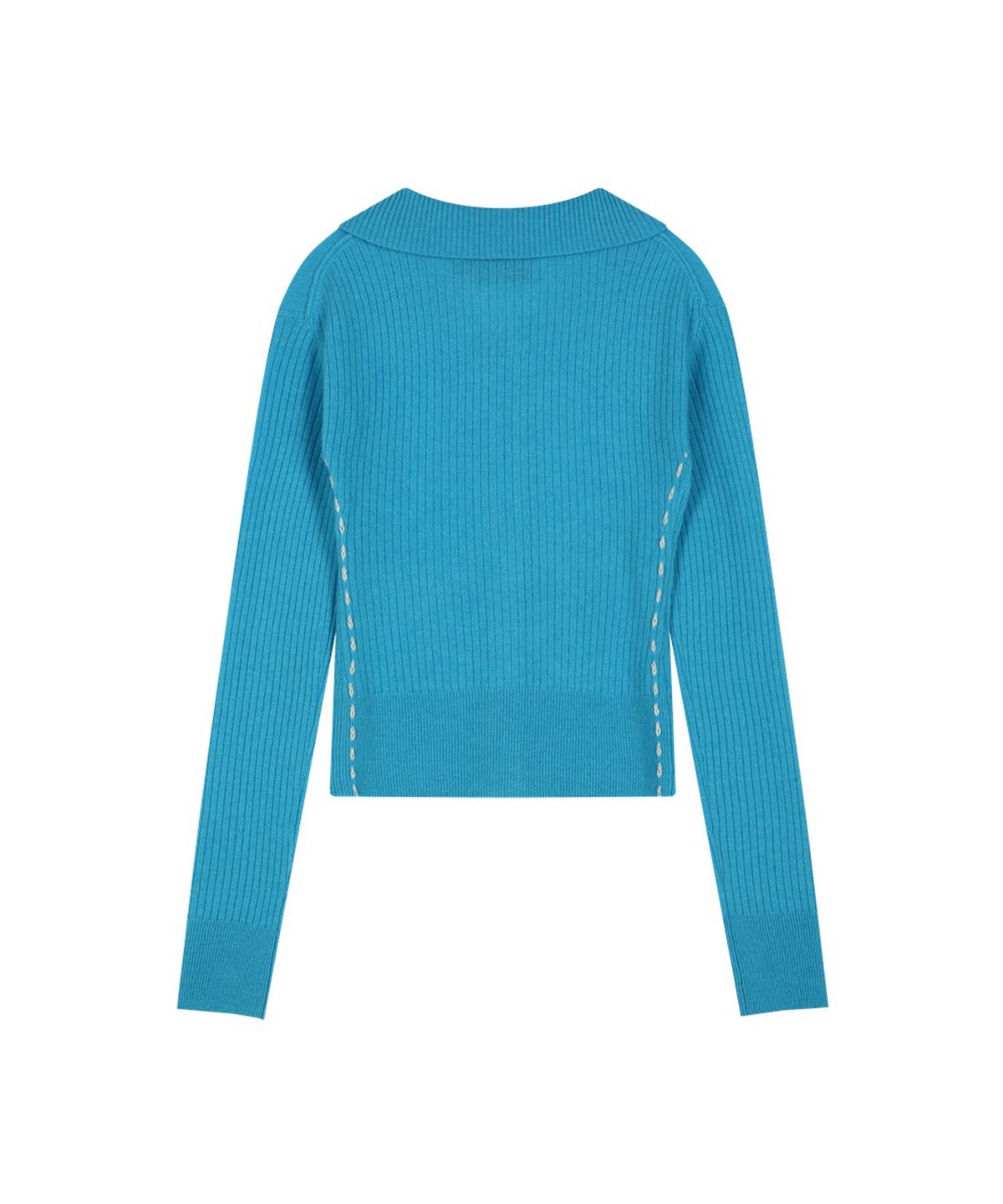 앤더슨벨(ADSB ANDERSSON BELL) CASHMERE HAND STITCHED RIB CARDIGAN (BLUE)