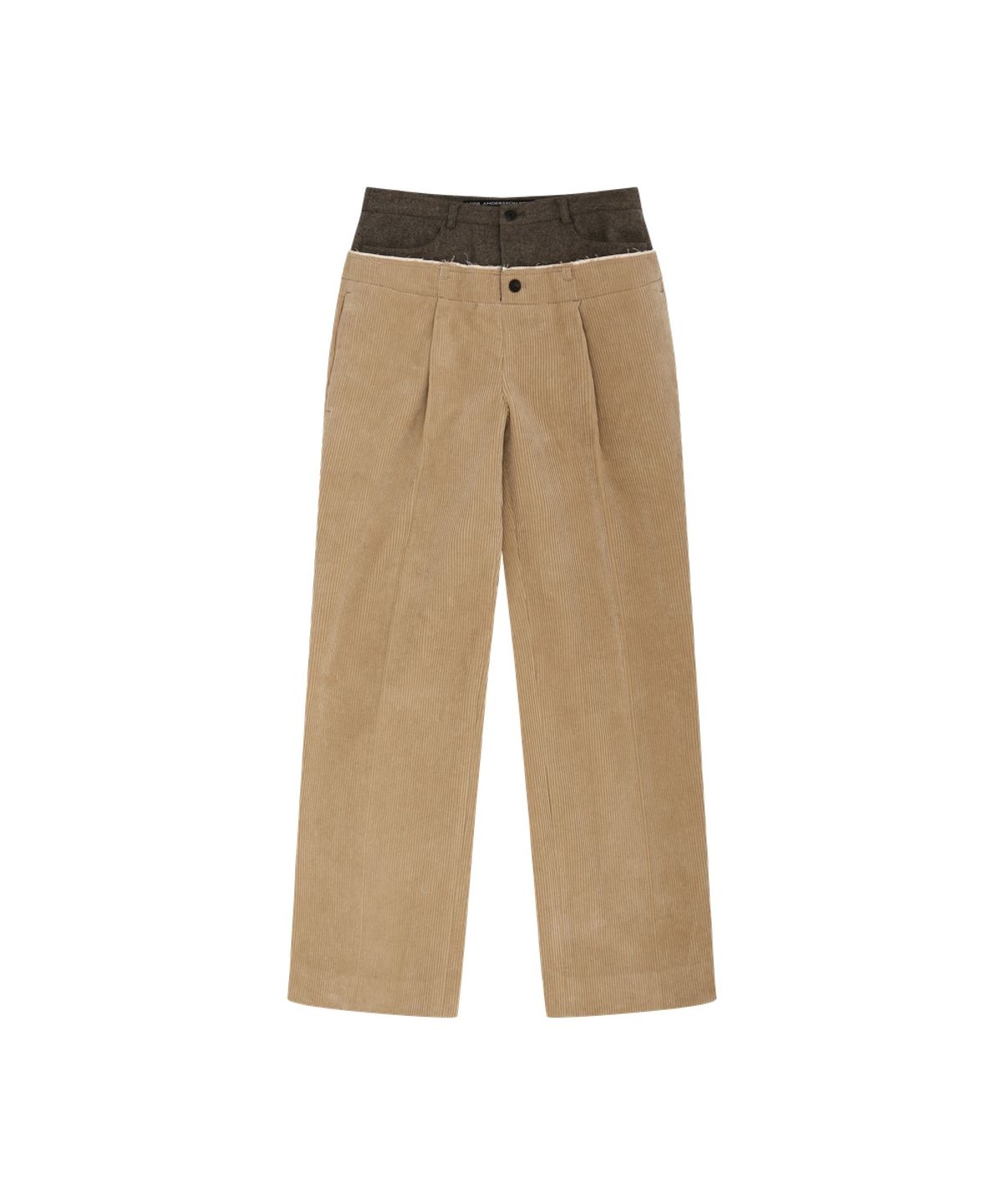 앤더슨벨(ADSB ANDERSSON BELL) HERRINGBONE-WAIST CORDUROY TROUSERS (BEIGE)