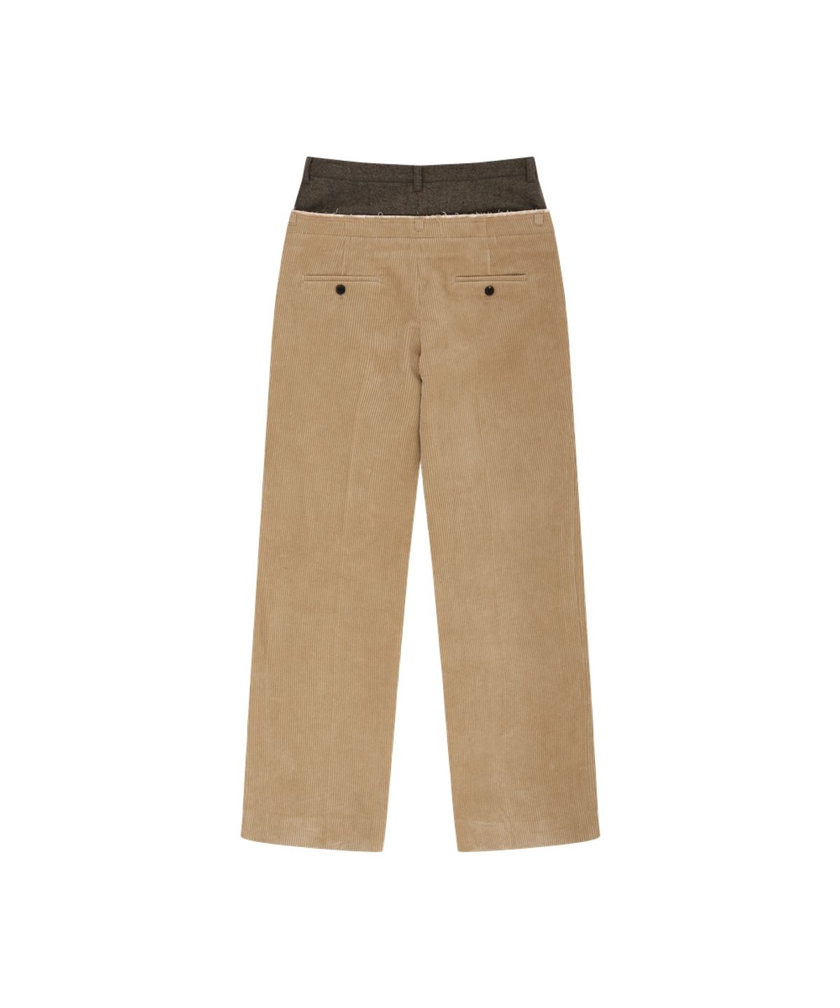 앤더슨벨(ADSB ANDERSSON BELL) HERRINGBONE-WAIST CORDUROY TROUSERS (BEIGE)