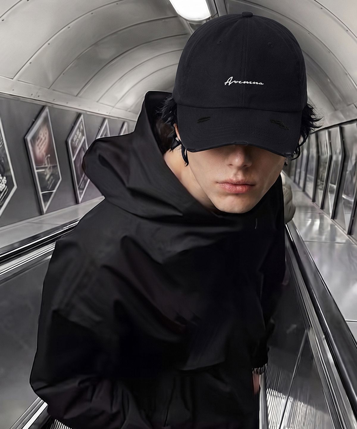 챕터에잇(CHAPTER EIGHT) 빅사이즈 아르커스노 볼캡 블랙 62cm