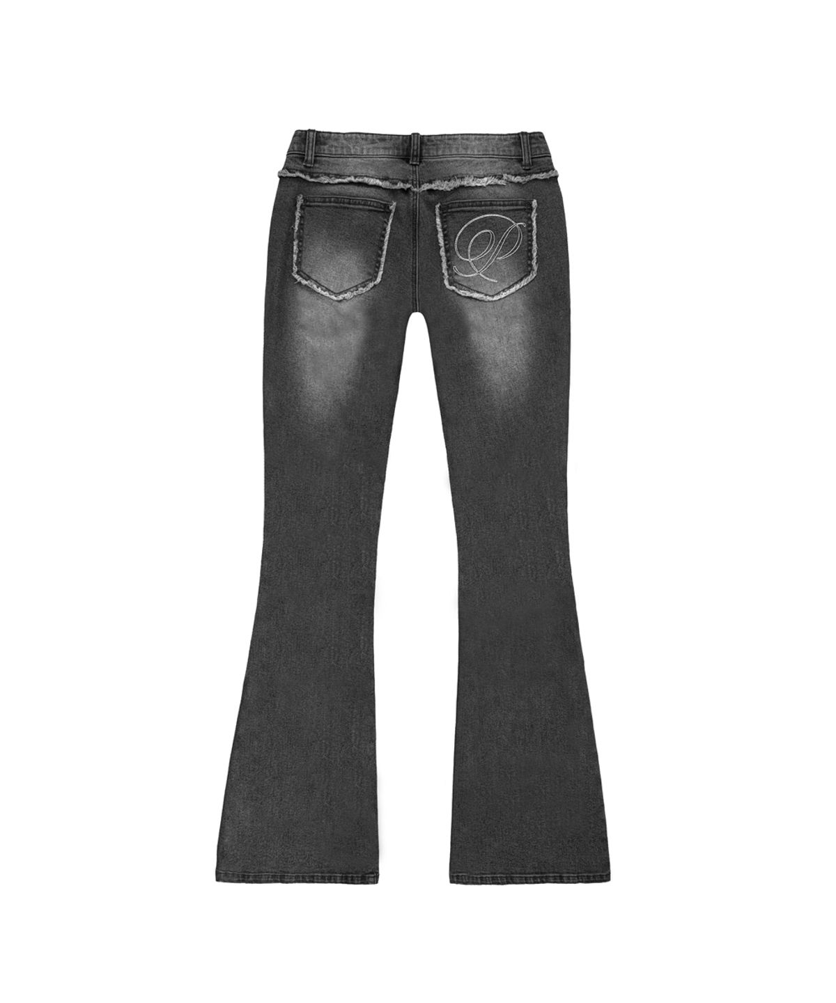파시온(PASION) 레이븐 프린지 부츠컷 팬츠_블랙 Raven Fringe Bootcut Pants_Black