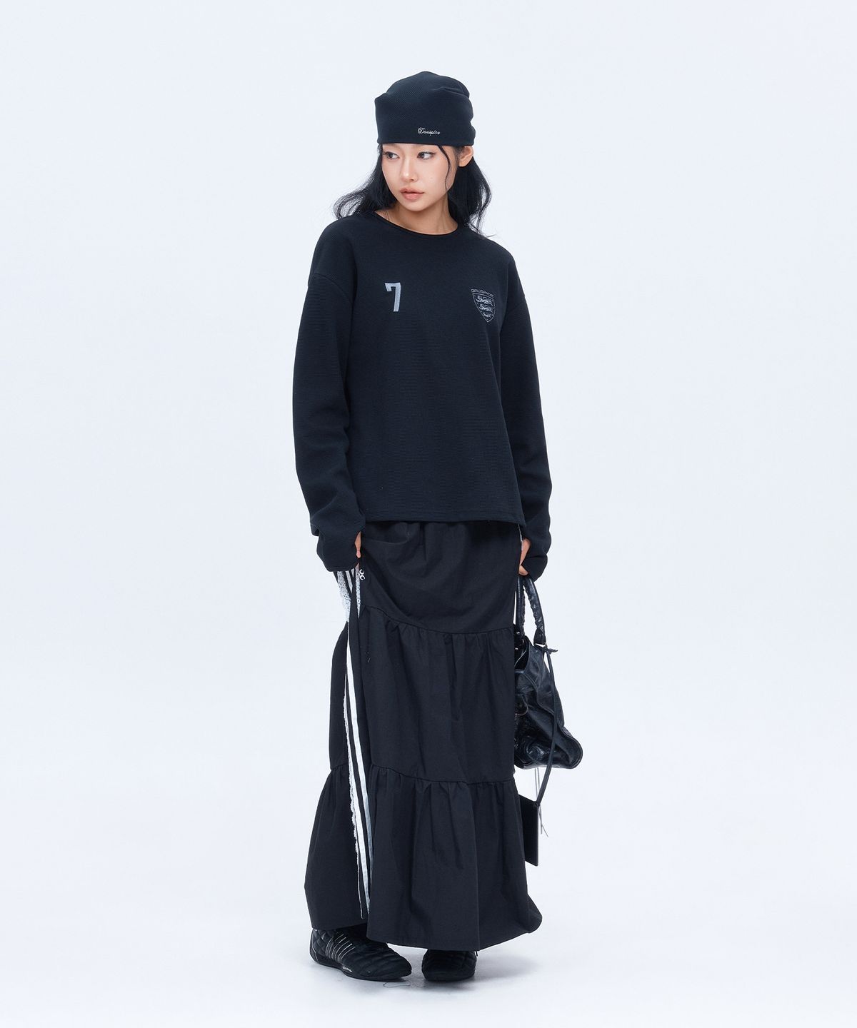 디오스피스(DAUSPICE) (DUC) Athletics Waffle Long Sleeve Black