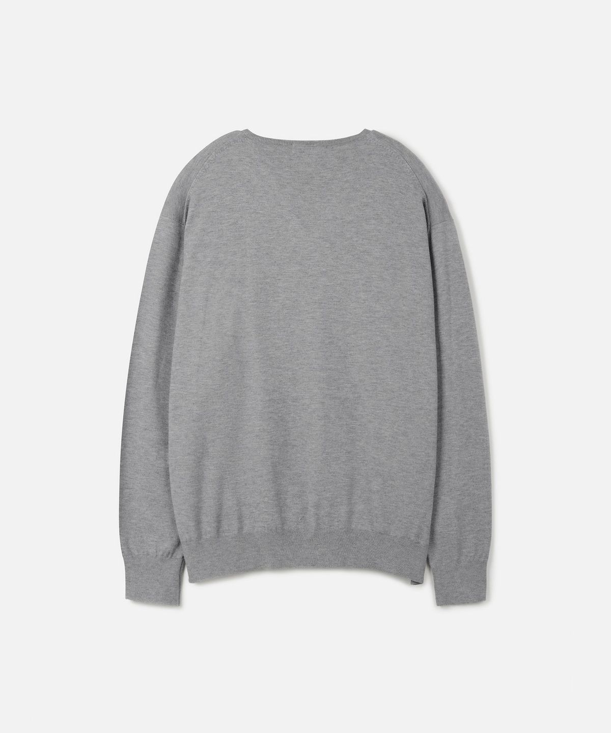 247시리즈(247SERIES) FINE RIBBED 브이넥 12GG 니트 MELANGE GRAY
