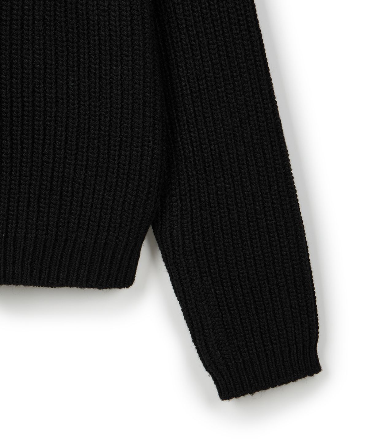 이알에이(ERA) UNISEX ERA HEAVY GAUGE COLLAR KNIT - BLACK