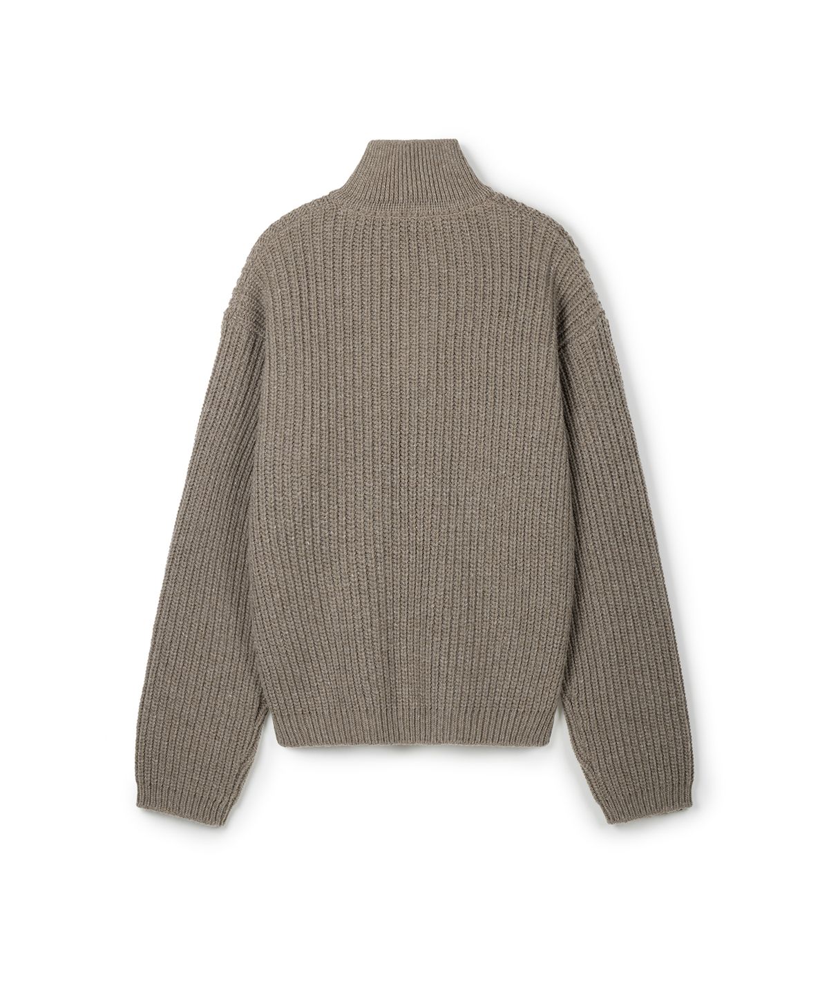 이알에이(ERA) UNISEX ERA HEAVY GAUGE COLLAR KNIT - MUSHROOM
