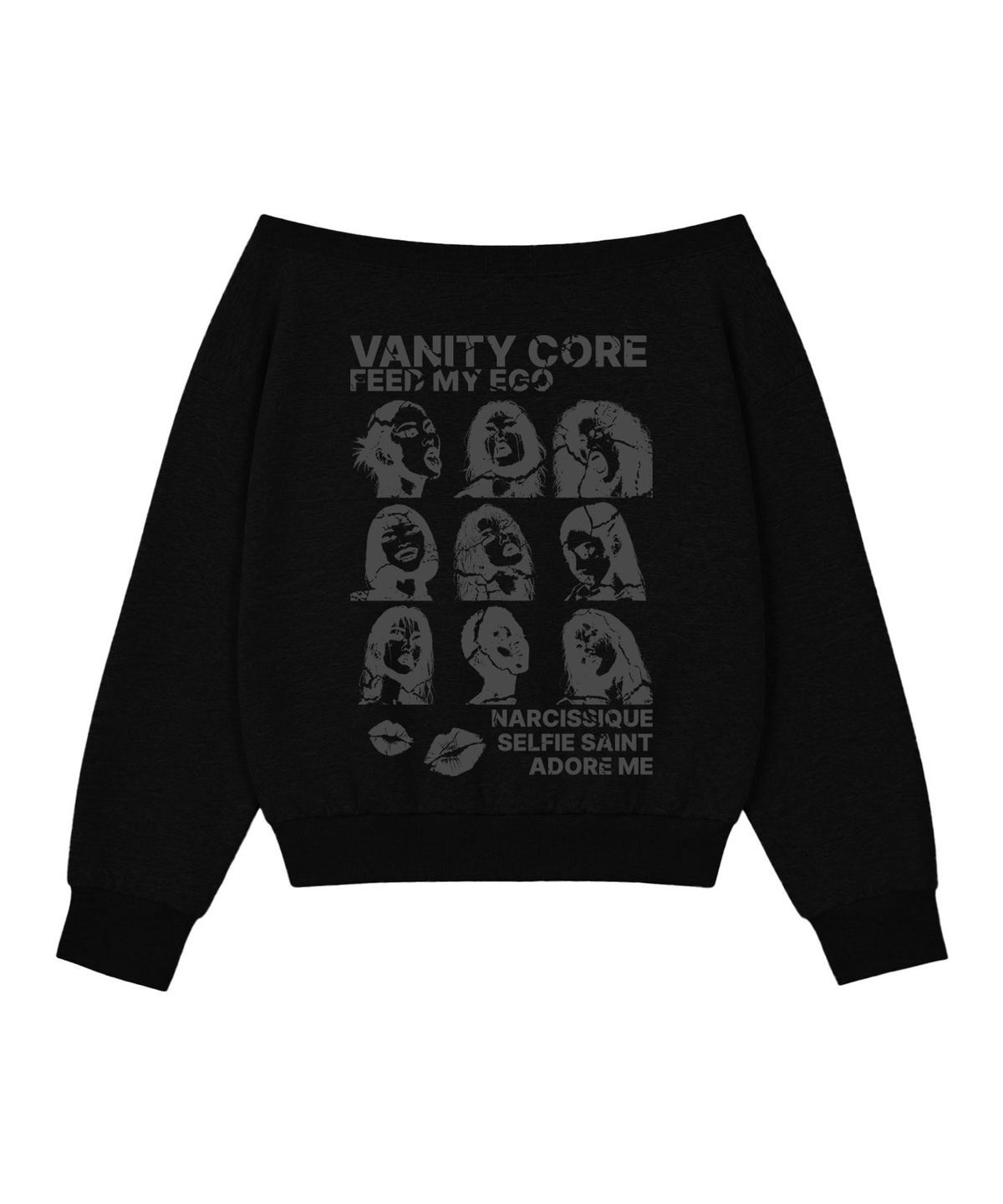 벤힛(VENHIT) VANITY CORE 오프숄더 스웻셔츠