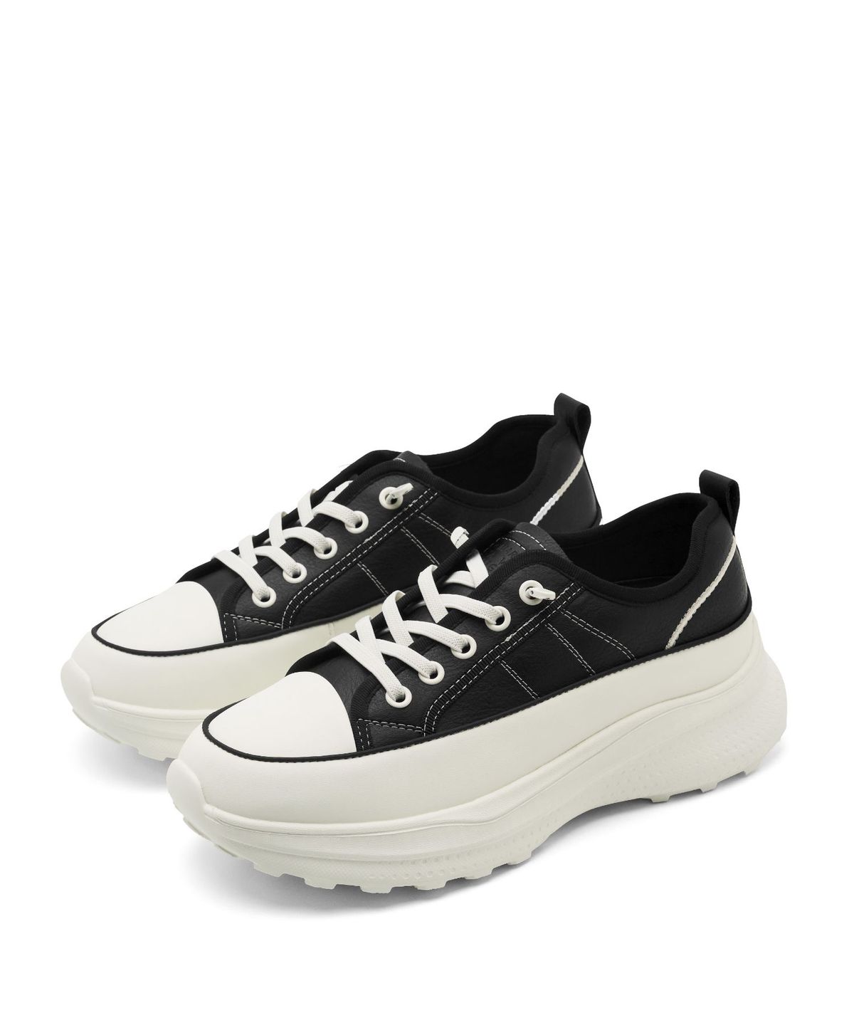 스퍼(SPUR) Blair Elastic Banding Sneakers 소가죽 플랫폼 스니커즈 6.5cm -WA9006 (2color)