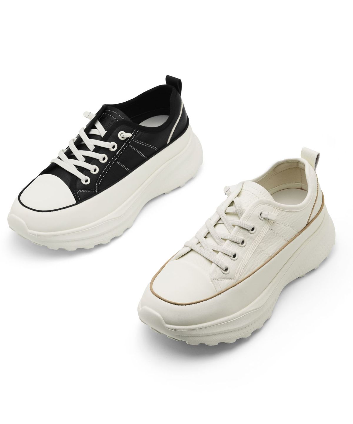 스퍼(SPUR) Blair Elastic Banding Sneakers 소가죽 플랫폼 스니커즈 6.5cm -WA9006 (2color)