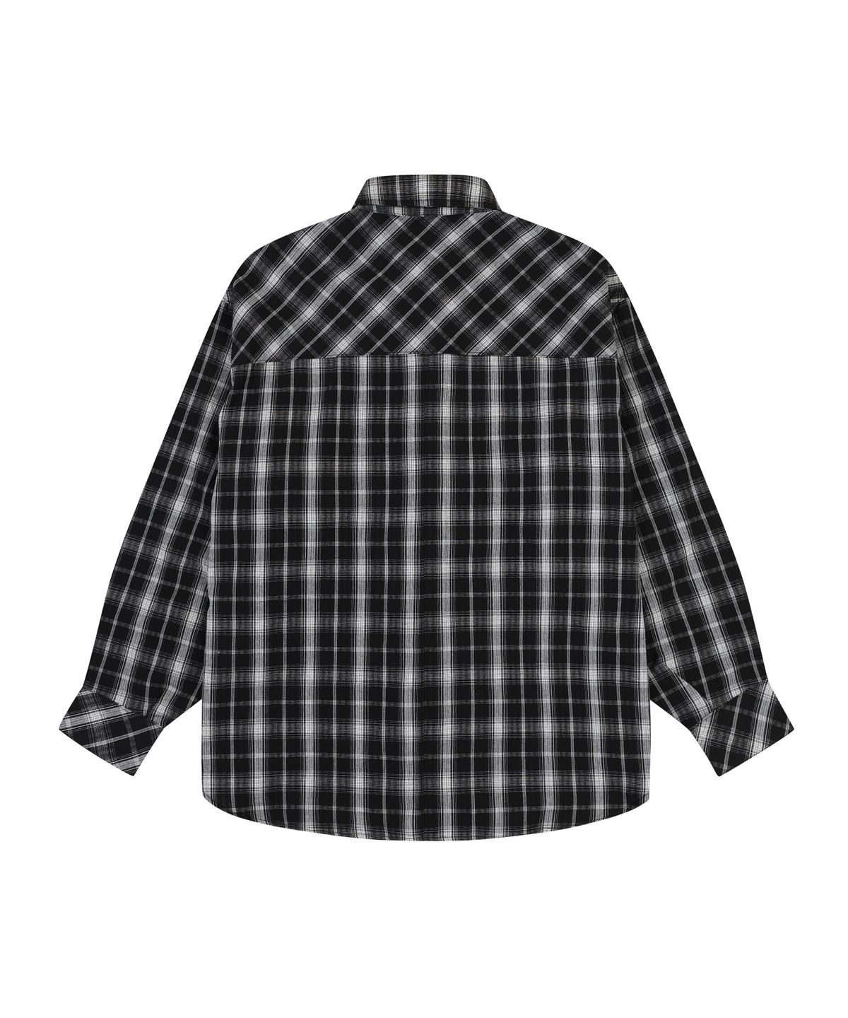 오디너리 홀리데이(ORDINARY HOLIDAY) CHECK OVERFIT SHIRTS [BLACK]