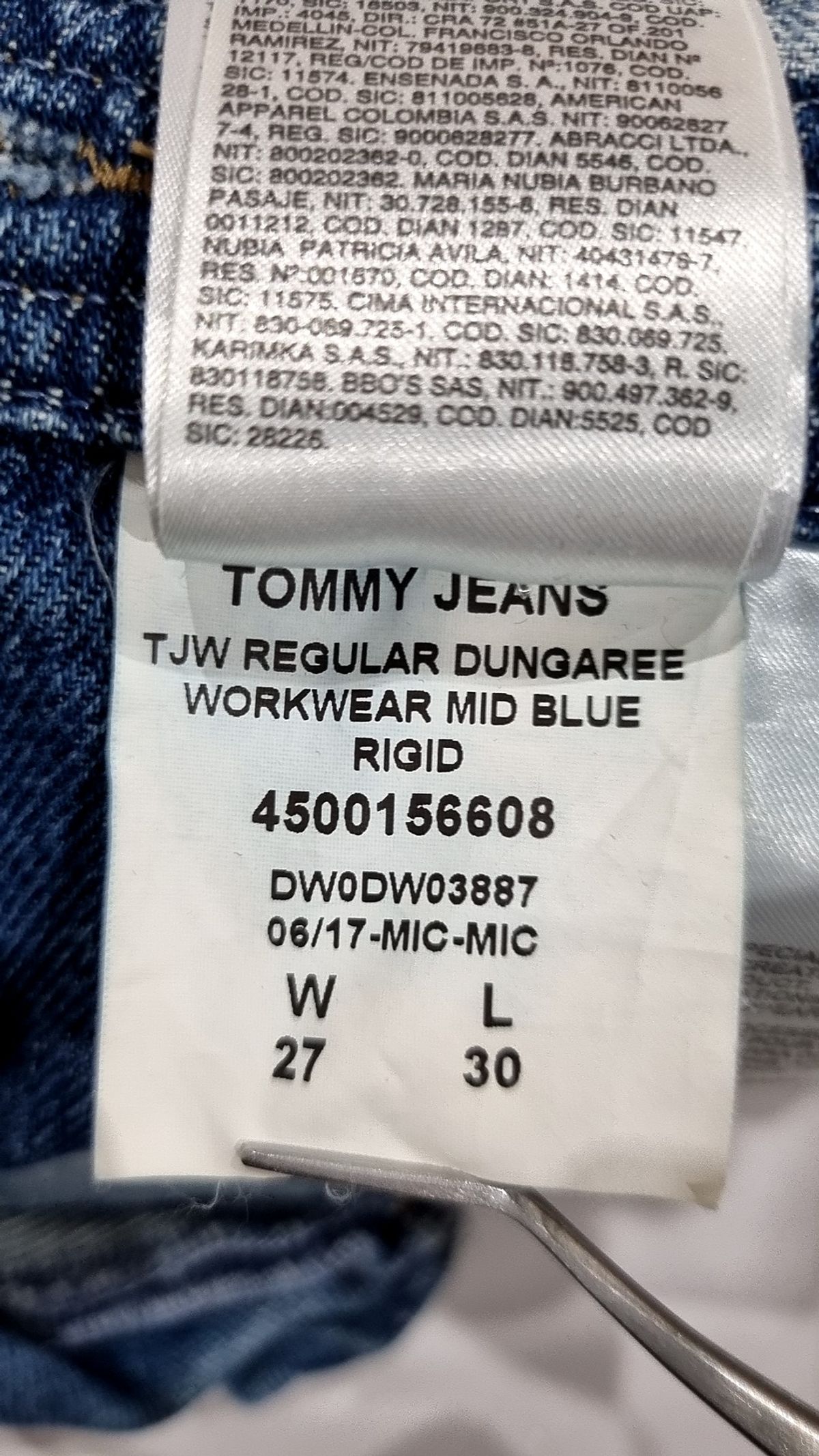 타미진스(TOMMY JEANS) 오버올 XS