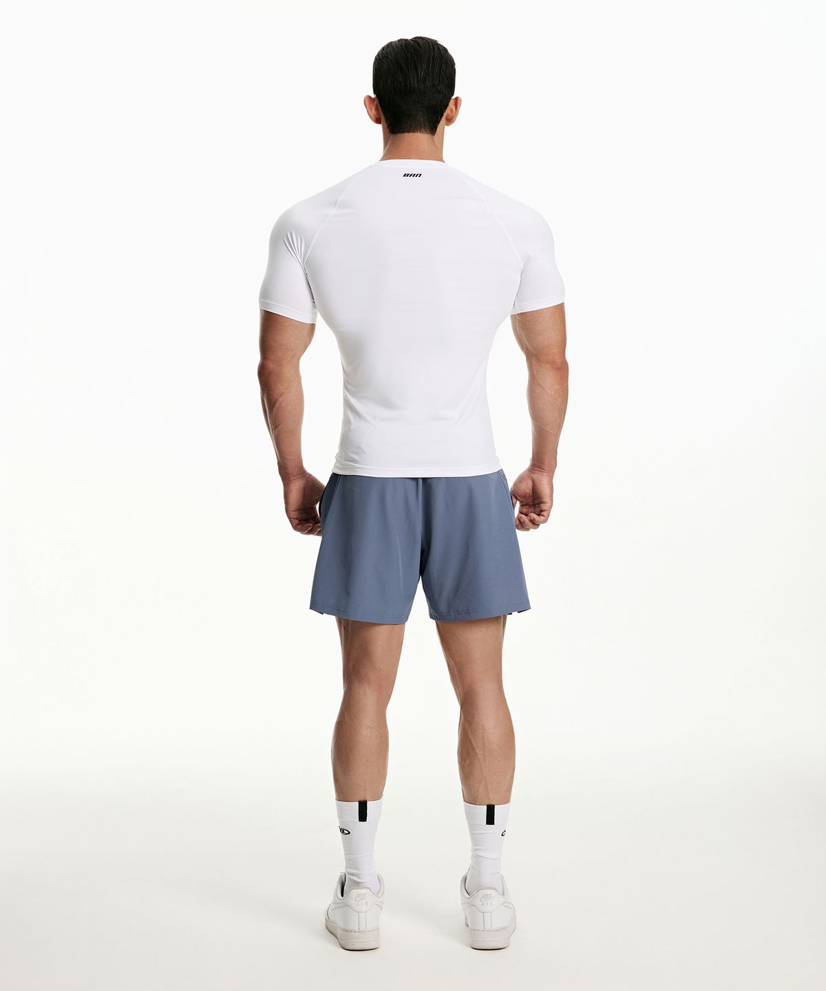 본투윈(BORN TO WIN) SYMBOL B STRENGTH SHORTS [DUSTY BLUE]
