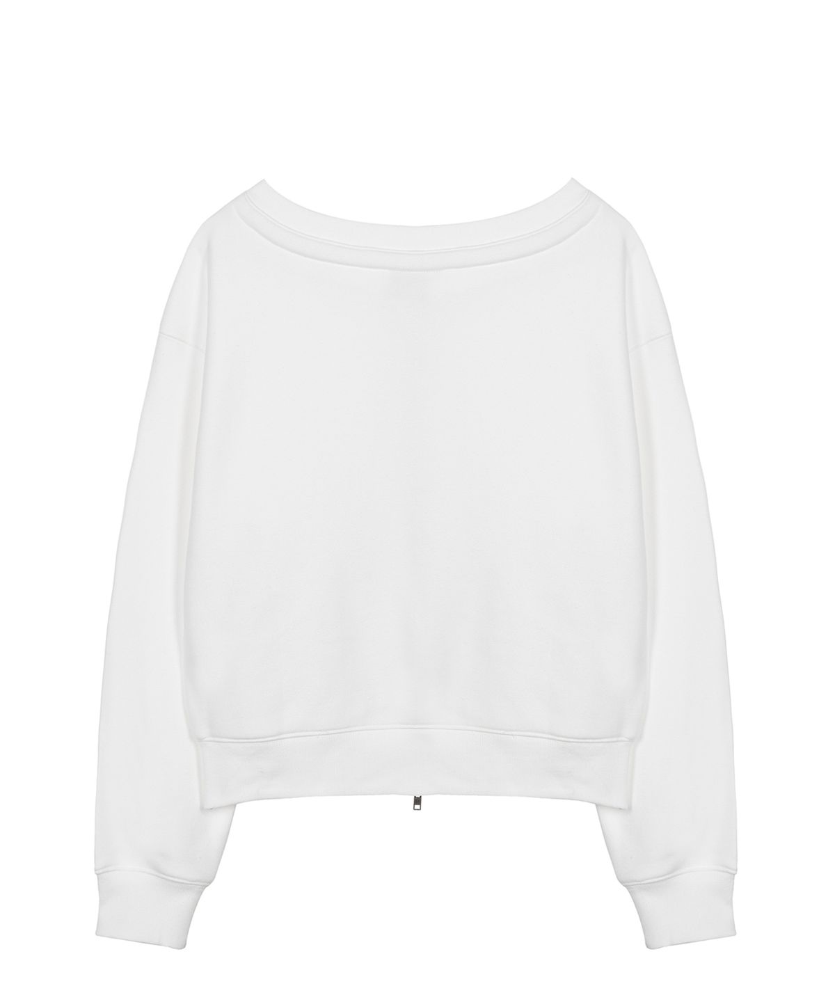 베스티리아(VESTIRYA) Small logo Off-Shoulder Zip-Up Off White