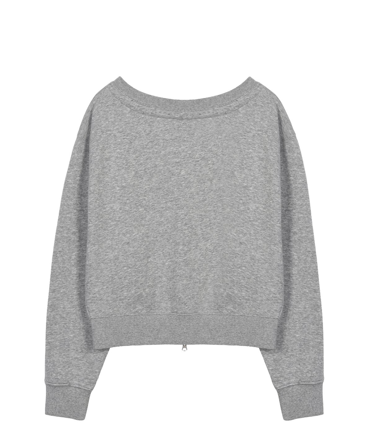 베스티리아(VESTIRYA) Small logo Off-Shoulder Zip-Up Grey