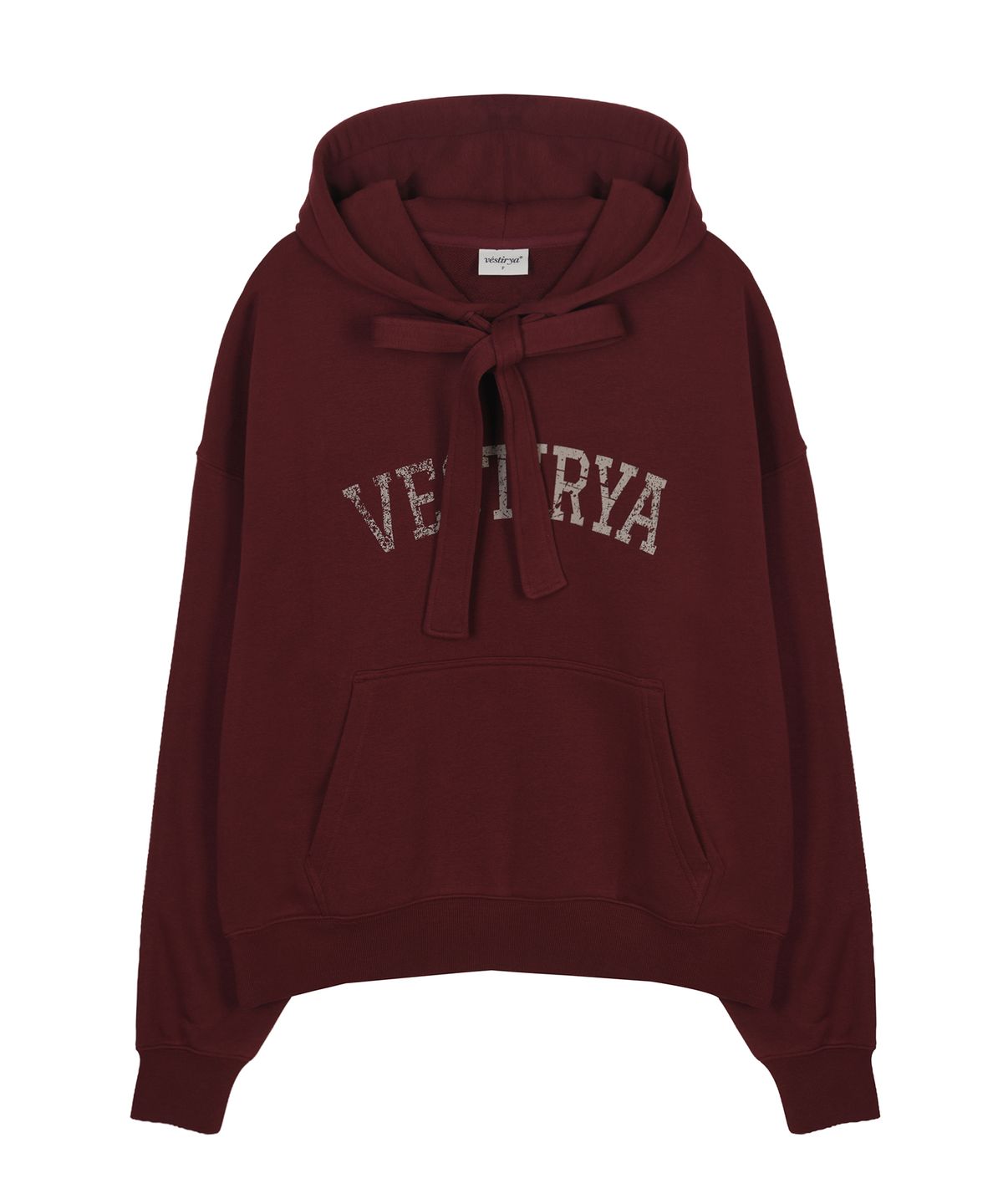 베스티리아(VESTIRYA) Ribbon Lettering Hoodie Burgundy