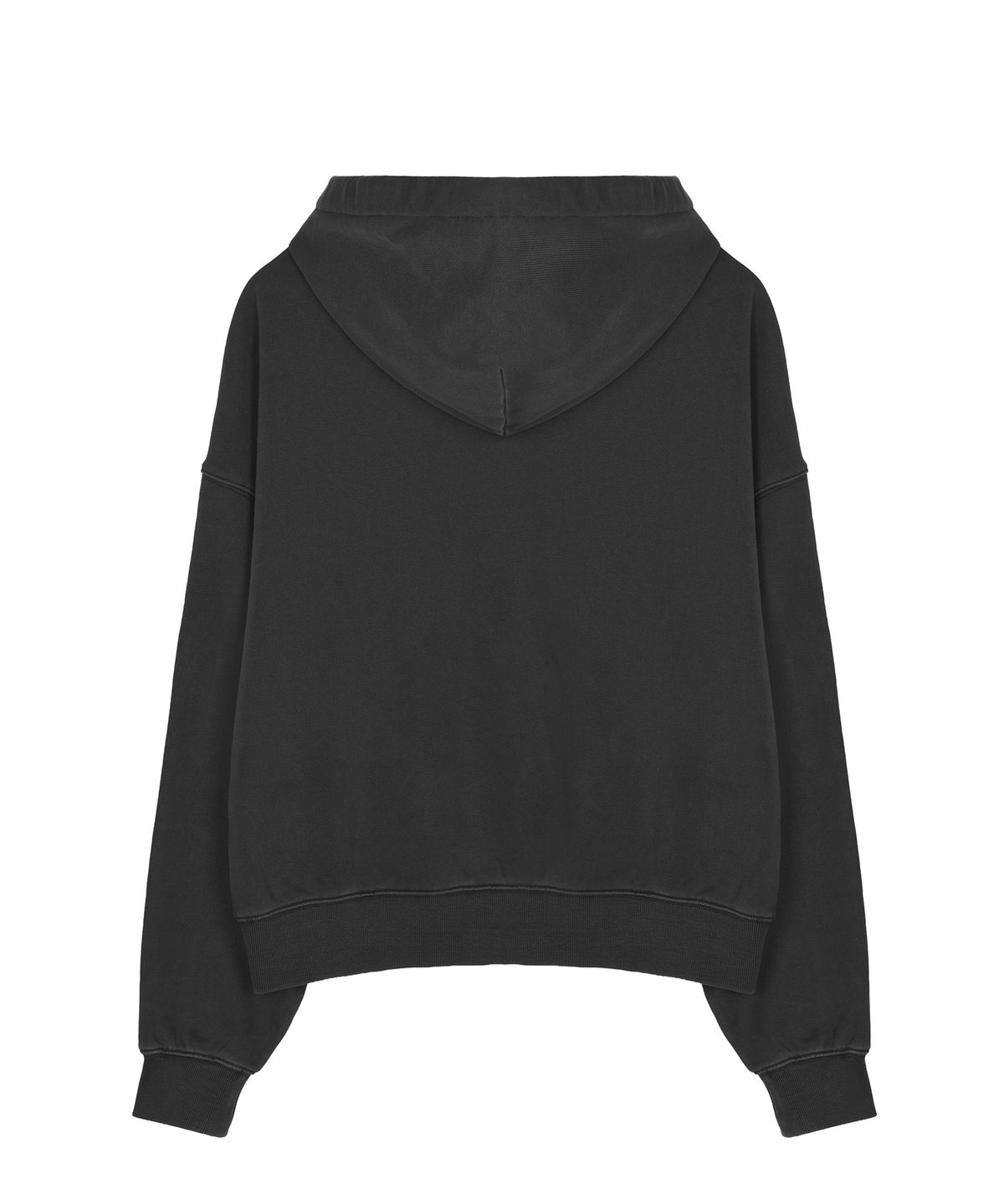 베스티리아(VESTIRYA) Ribbon Lettering Hoodie Charcoal
