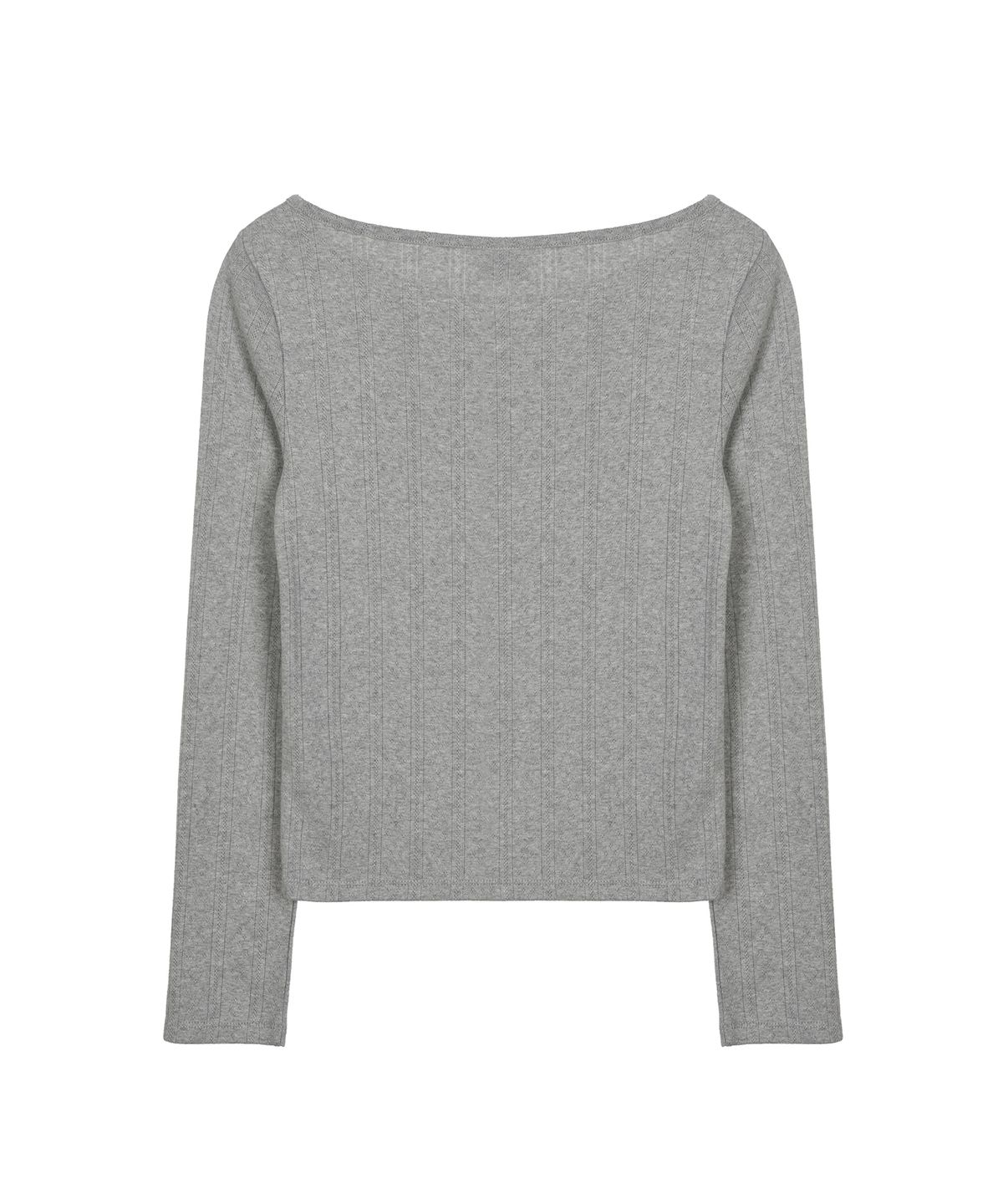 베스티리아(VESTIRYA) Romantic Eyelet Long Sleeve Grey