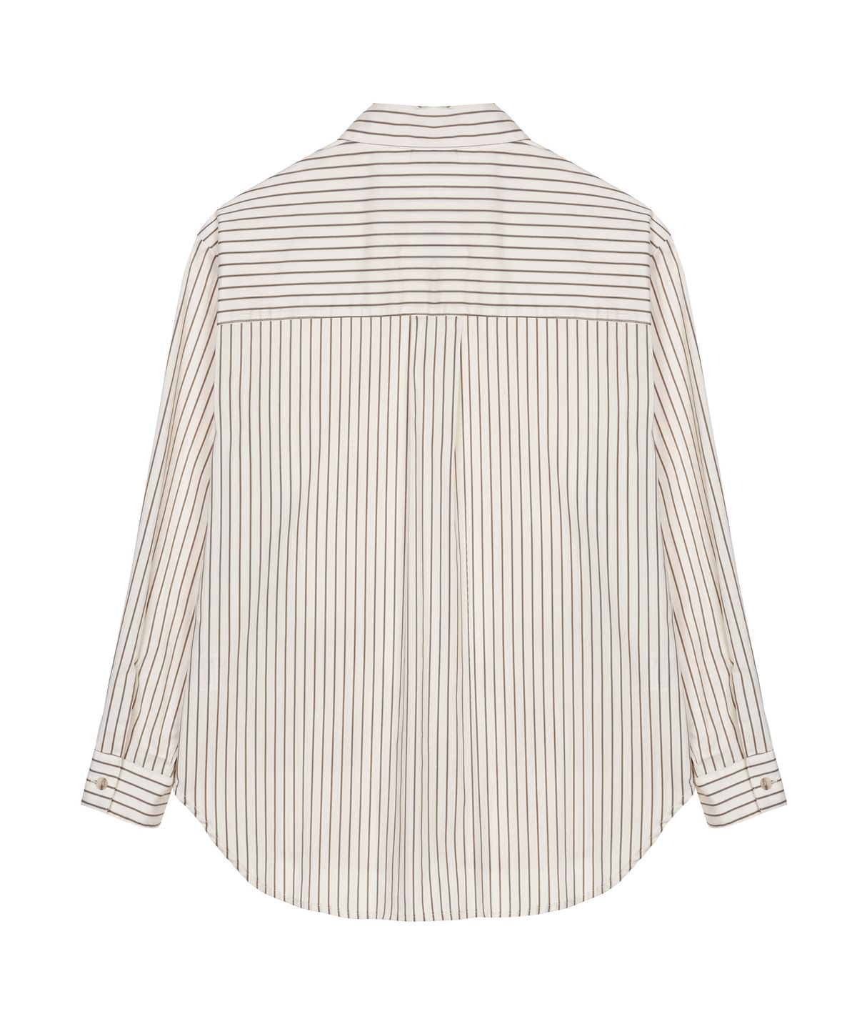 베스티리아(VESTIRYA) Over Fit Stripe Shirt Beige