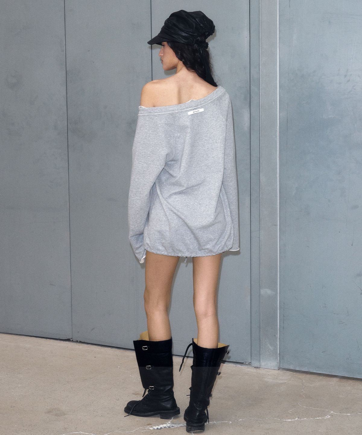 긴스키(GINSUKI) [희진 PICK]AIR STRING SWEAT SHIRT (GREY)