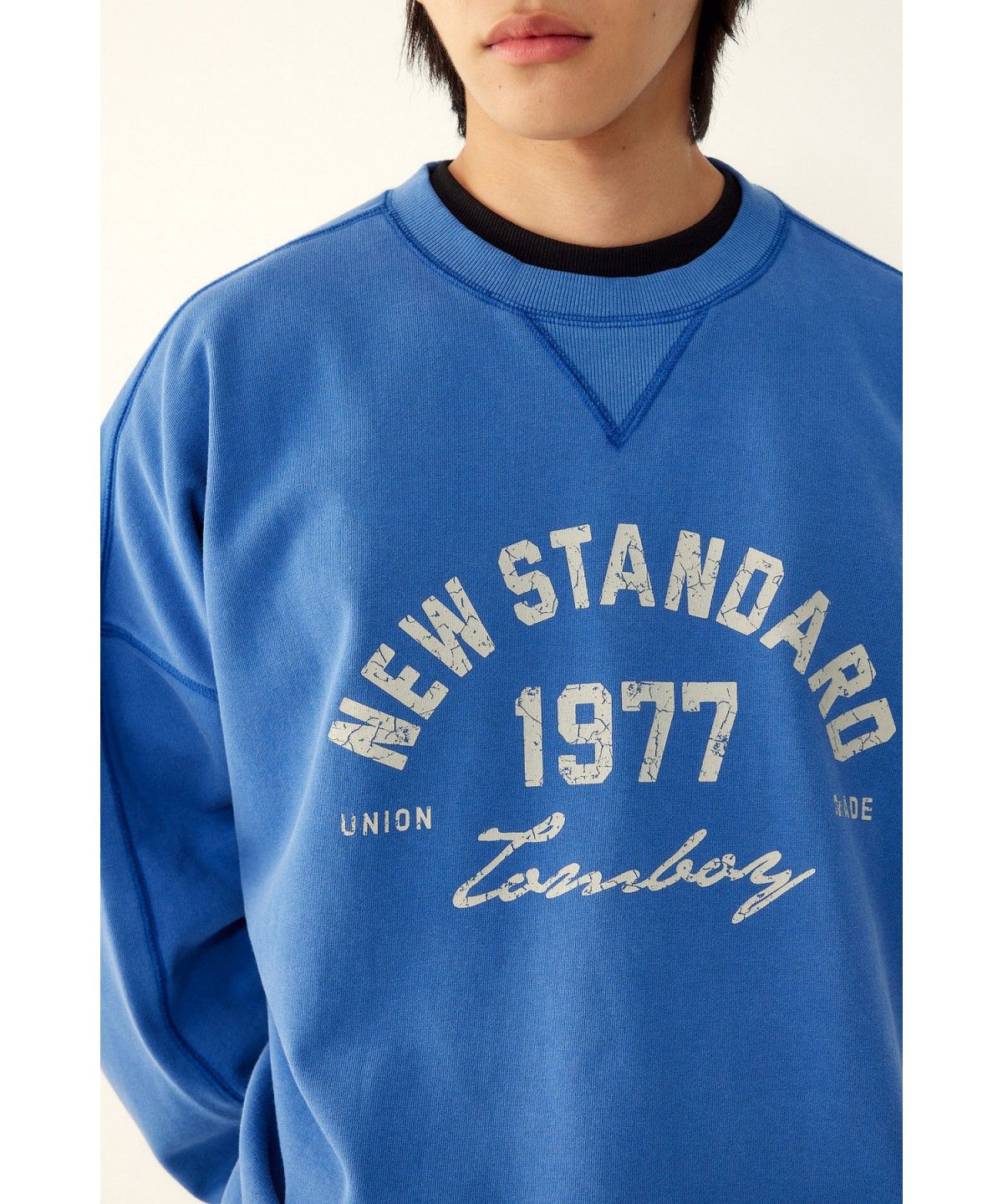 스튜디오 톰보이(STUDIO TOMBOY) [MEN] NEW STANDARD 프린트 맨투맨 _블루_9156422934