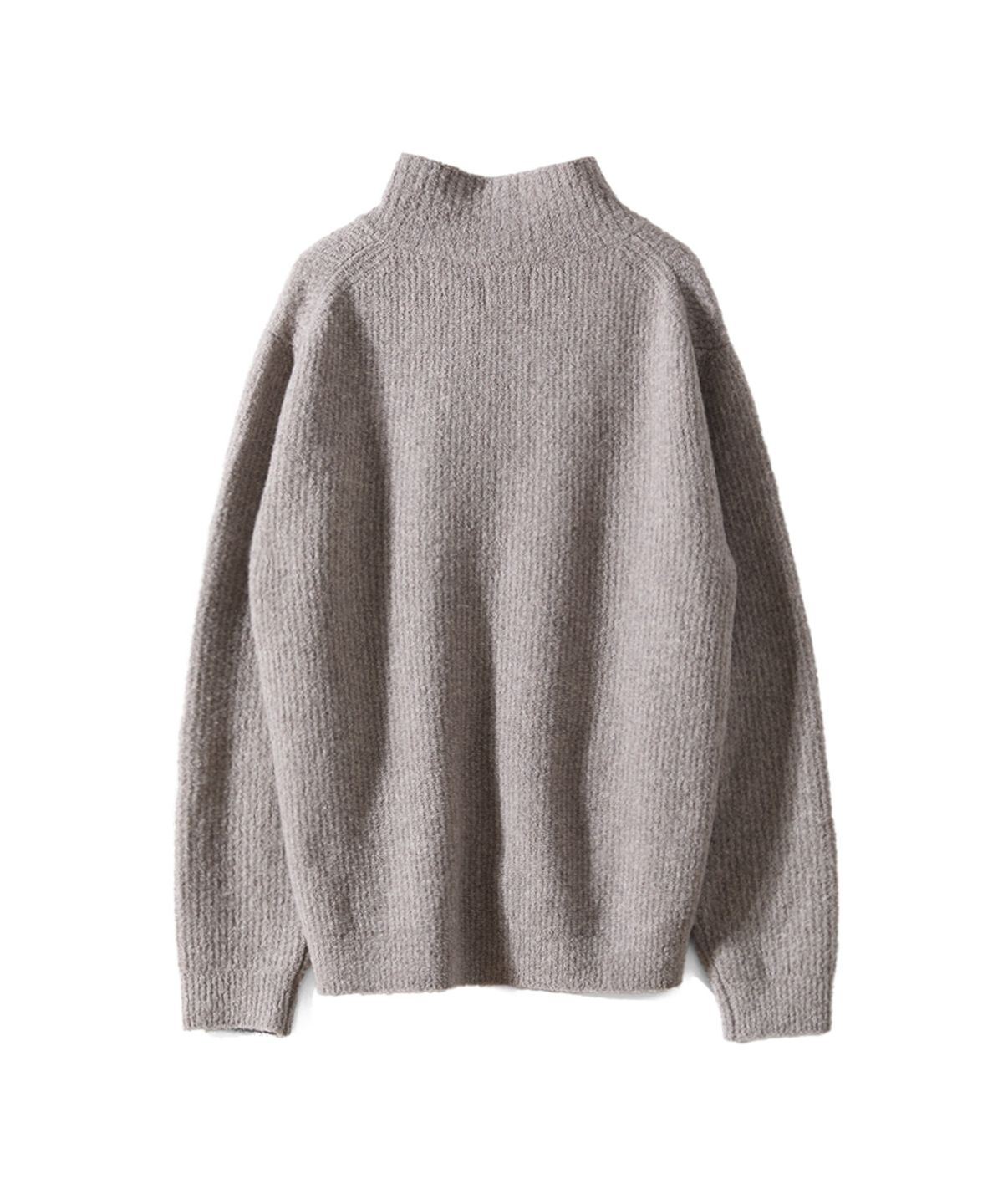 홀리선(HORLISUN) Phoebe High Neck Button Knit Melange Beige
