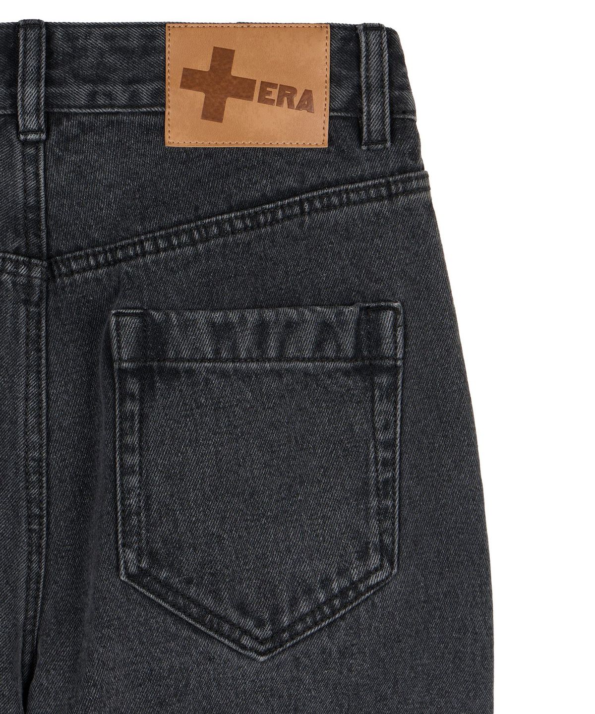 이알에이(ERA) WOMEN ERA WIDE FIT DENIM PANTS - DARK GRAY