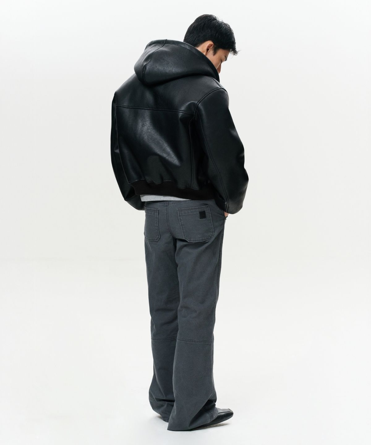 이알에이(ERA) MEN ERA WASHED FLARE WORK PANTS - VINTAGE GRAY