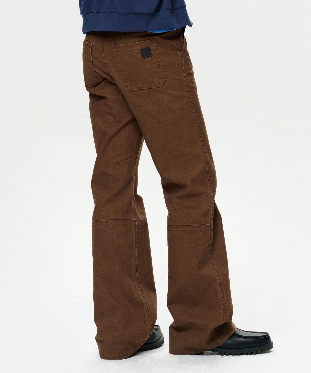 이알에이(ERA) MEN ERA WASHED FLARE WORK PANTS - VINTAGE BROWN