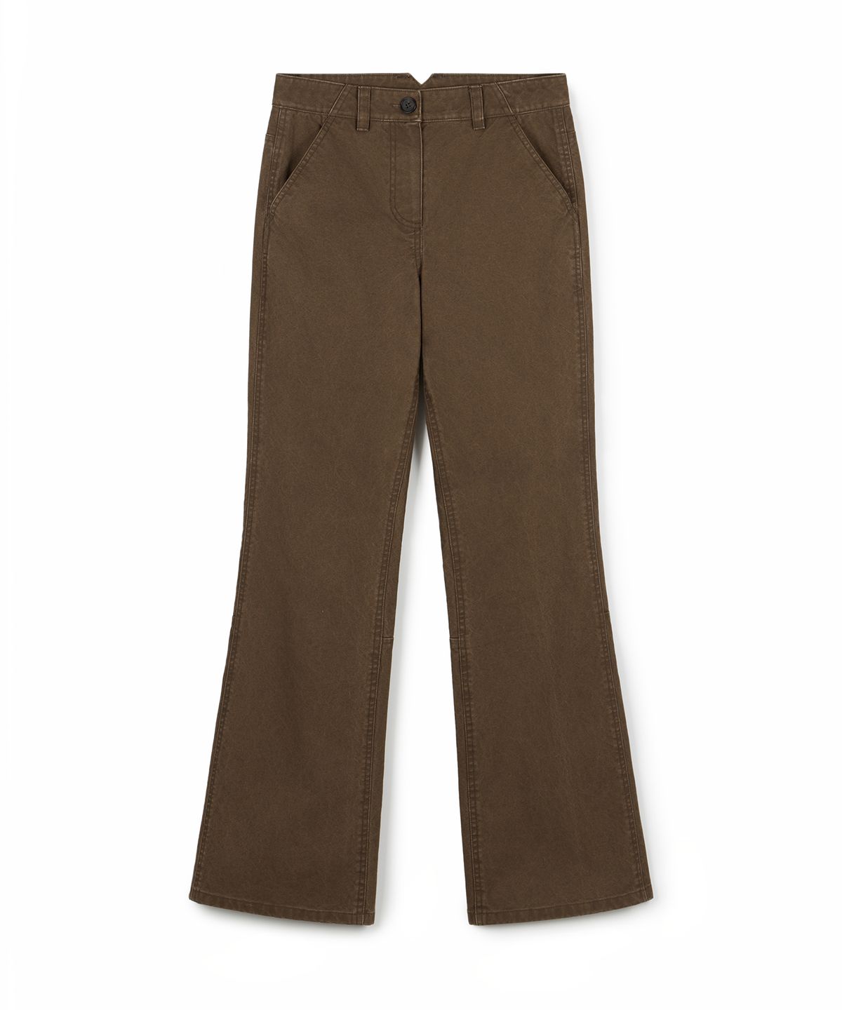 이알에이(ERA) MEN ERA WASHED FLARE WORK PANTS - VINTAGE BROWN