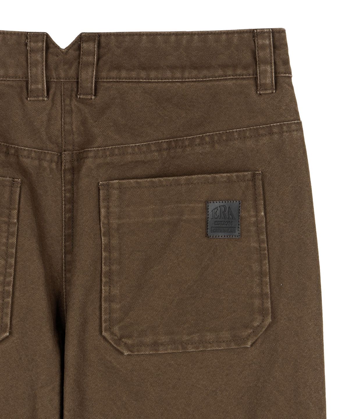 이알에이(ERA) MEN ERA WASHED FLARE WORK PANTS - VINTAGE BROWN
