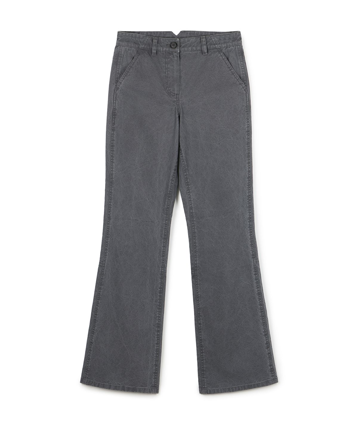 이알에이(ERA) WOMEN ERA WASHED FLARE WORK PANTS - VINTAGE GRAY