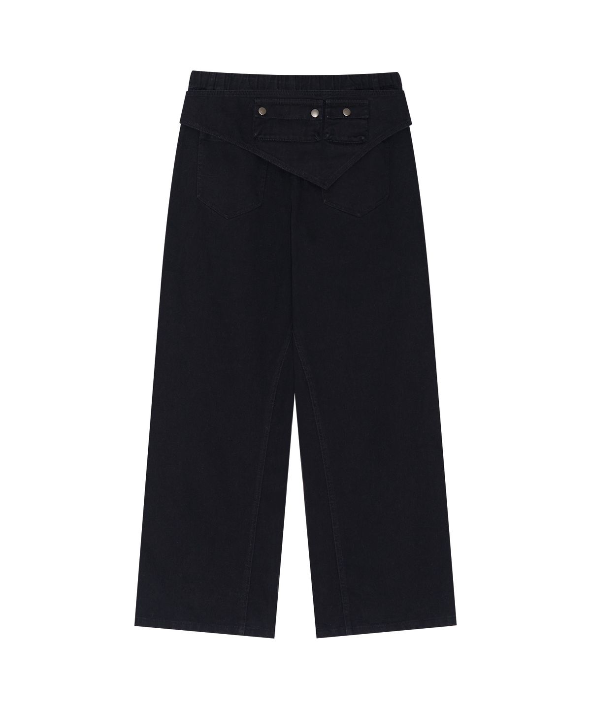 긴스키(GINSUKI) BELTED WAIST BAND PANTS (BLACK)