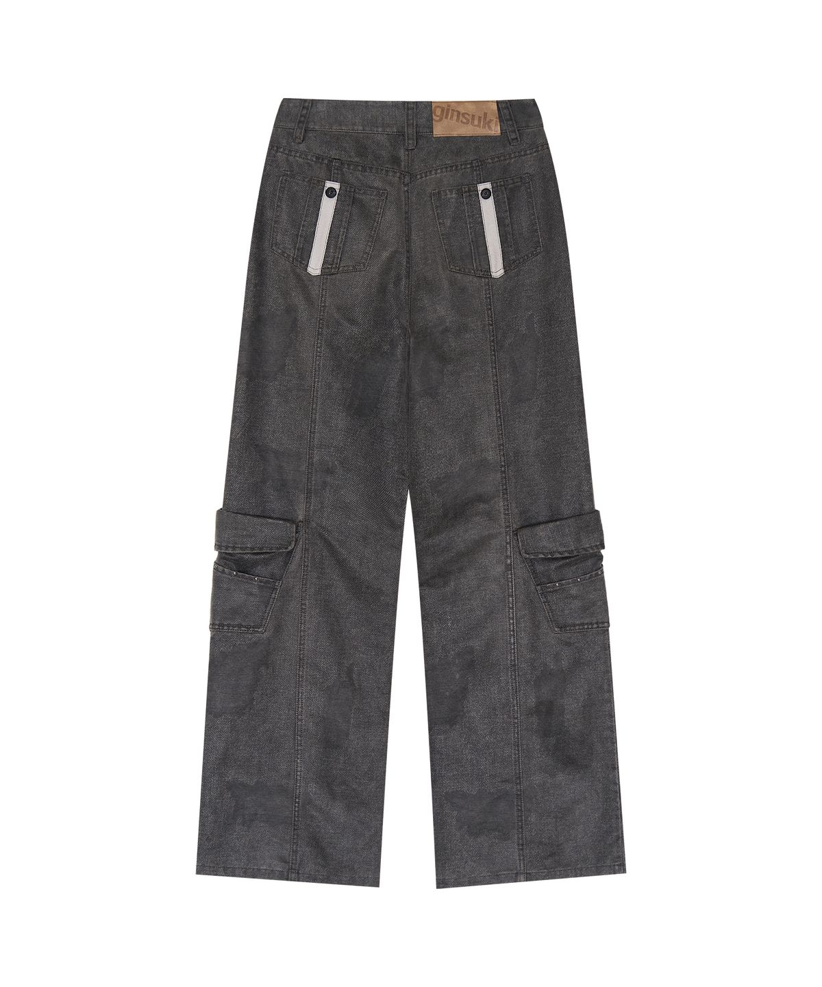 긴스키(GINSUKI) [긴스키 X 물바다]MULTI POCKET UTILITY PANTS (GREY)