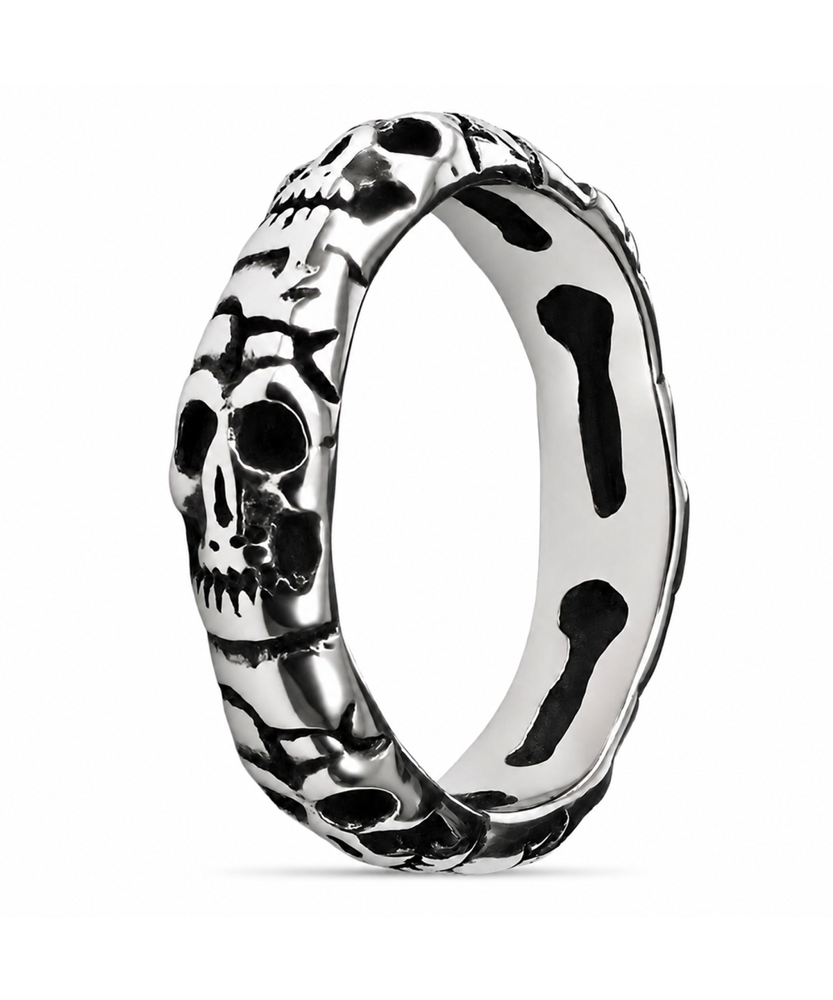 마크-4(MARK-4) SKULL CHAIN RING