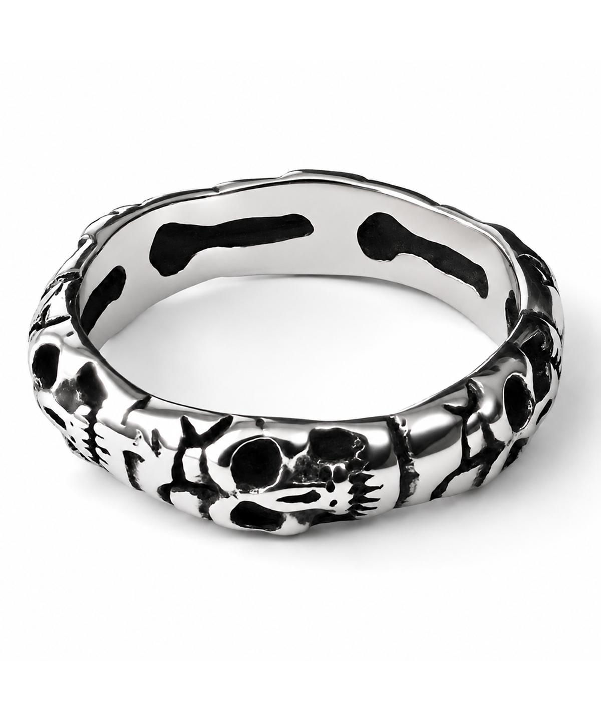 마크-4(MARK-4) SKULL CHAIN RING