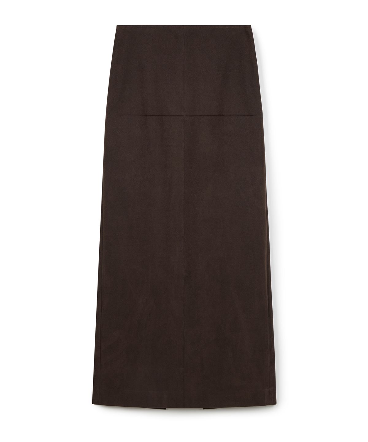 이알에이(ERA) WOMEN ERA FAUX SUEDE MAXI SKIRT - BROWN