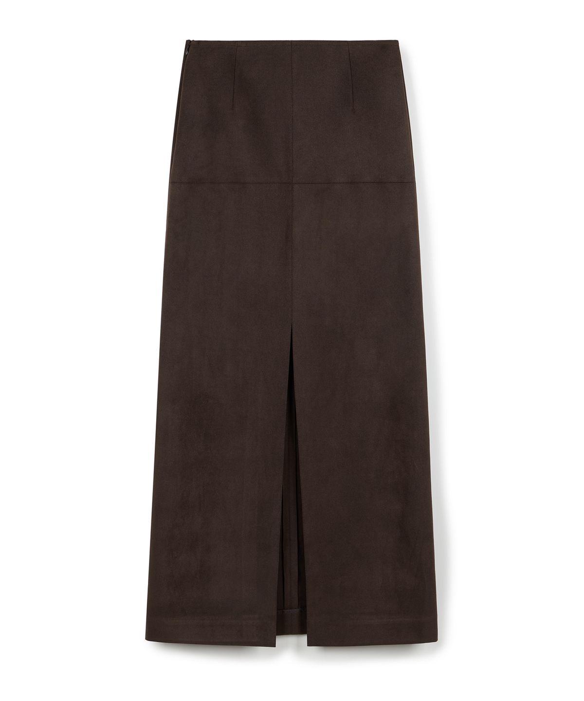 이알에이(ERA) WOMEN ERA FAUX SUEDE MAXI SKIRT - BROWN