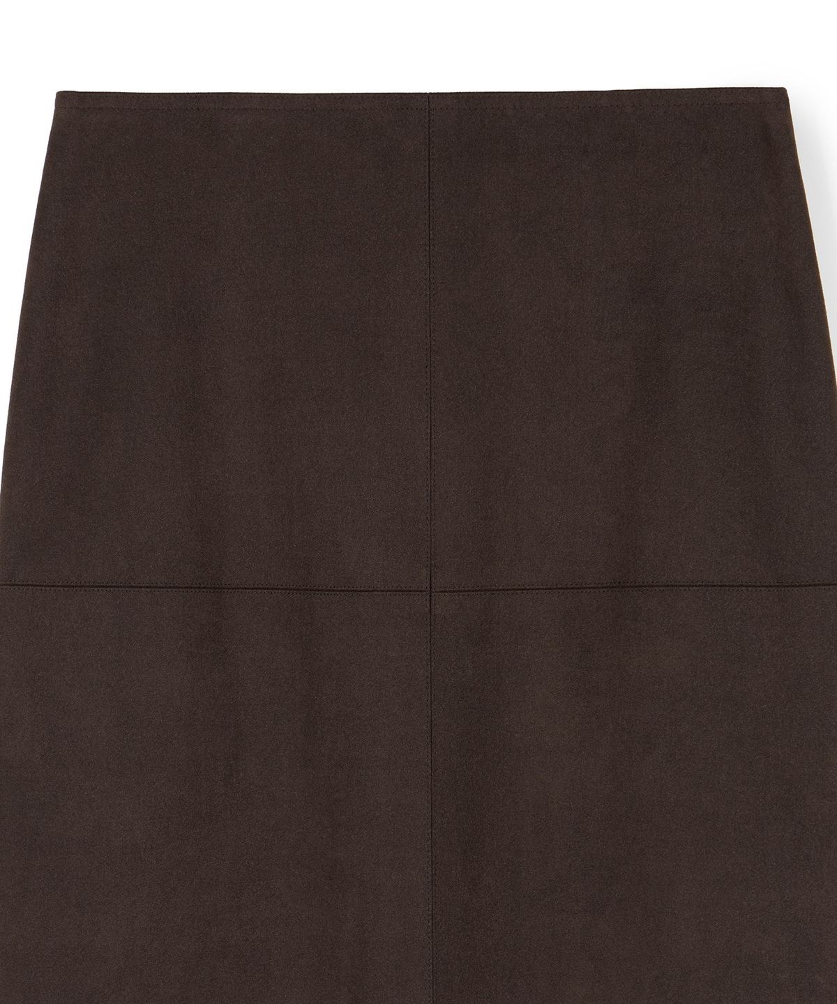 이알에이(ERA) WOMEN ERA FAUX SUEDE MAXI SKIRT - BROWN