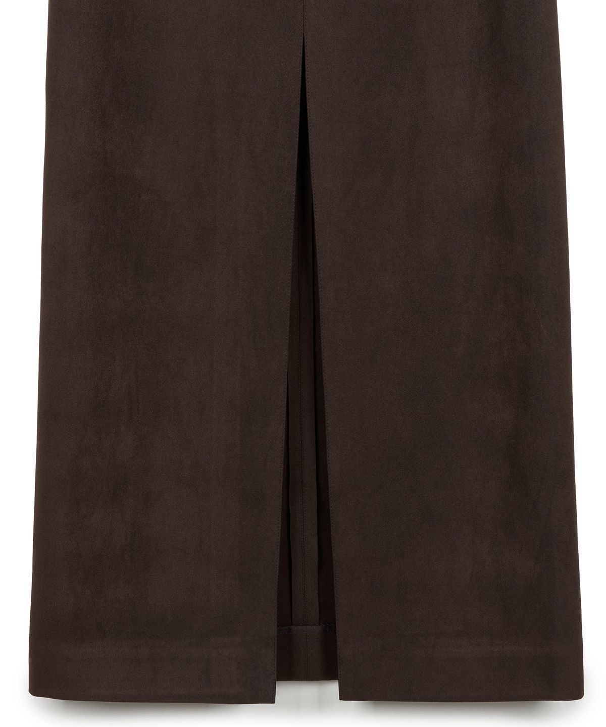 이알에이(ERA) WOMEN ERA FAUX SUEDE MAXI SKIRT - BROWN