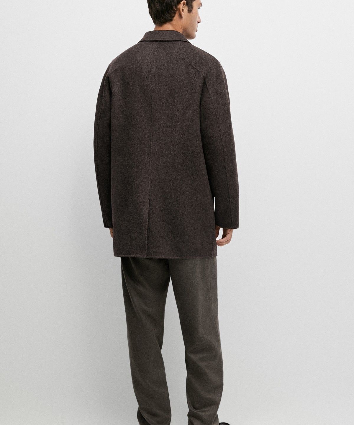마시모두띠(MASSIMO DUTTI) 울 혼방 이중직 쇼트 코트