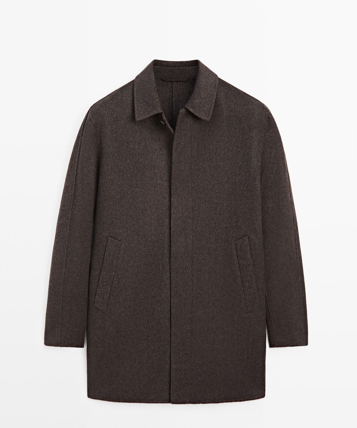 마시모두띠(MASSIMO DUTTI) 울 혼방 이중직 쇼트 코트