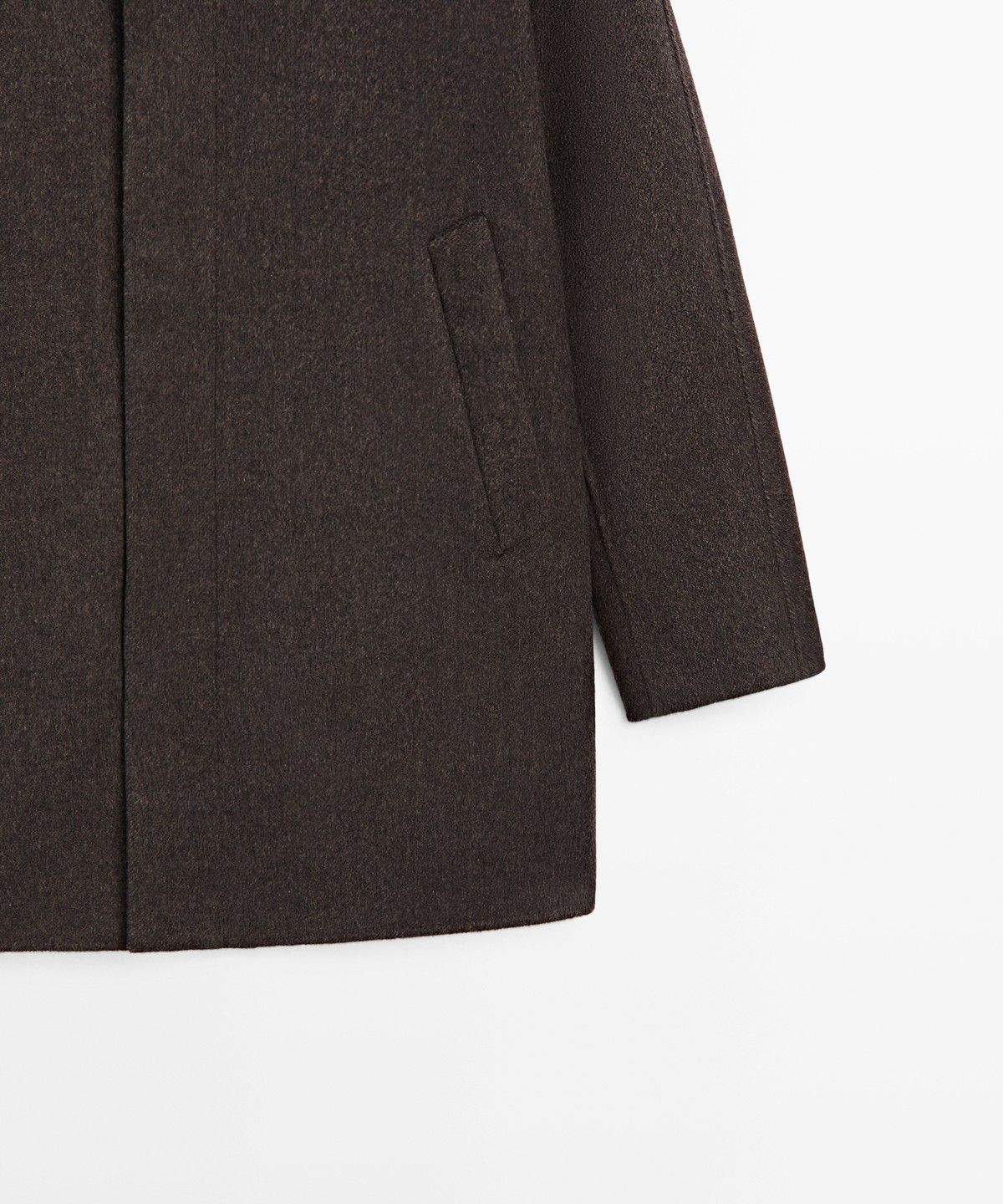 마시모두띠(MASSIMO DUTTI) 울 혼방 이중직 쇼트 코트