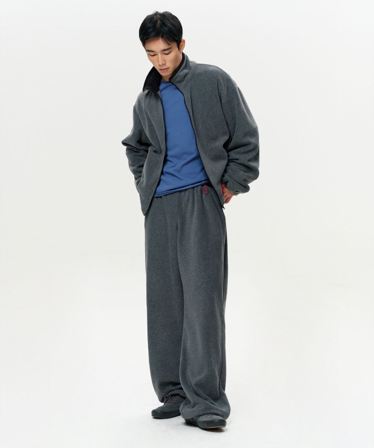 이알에이(ERA) MEN ERA POLAR FLEECE PANTS - CLOUD
