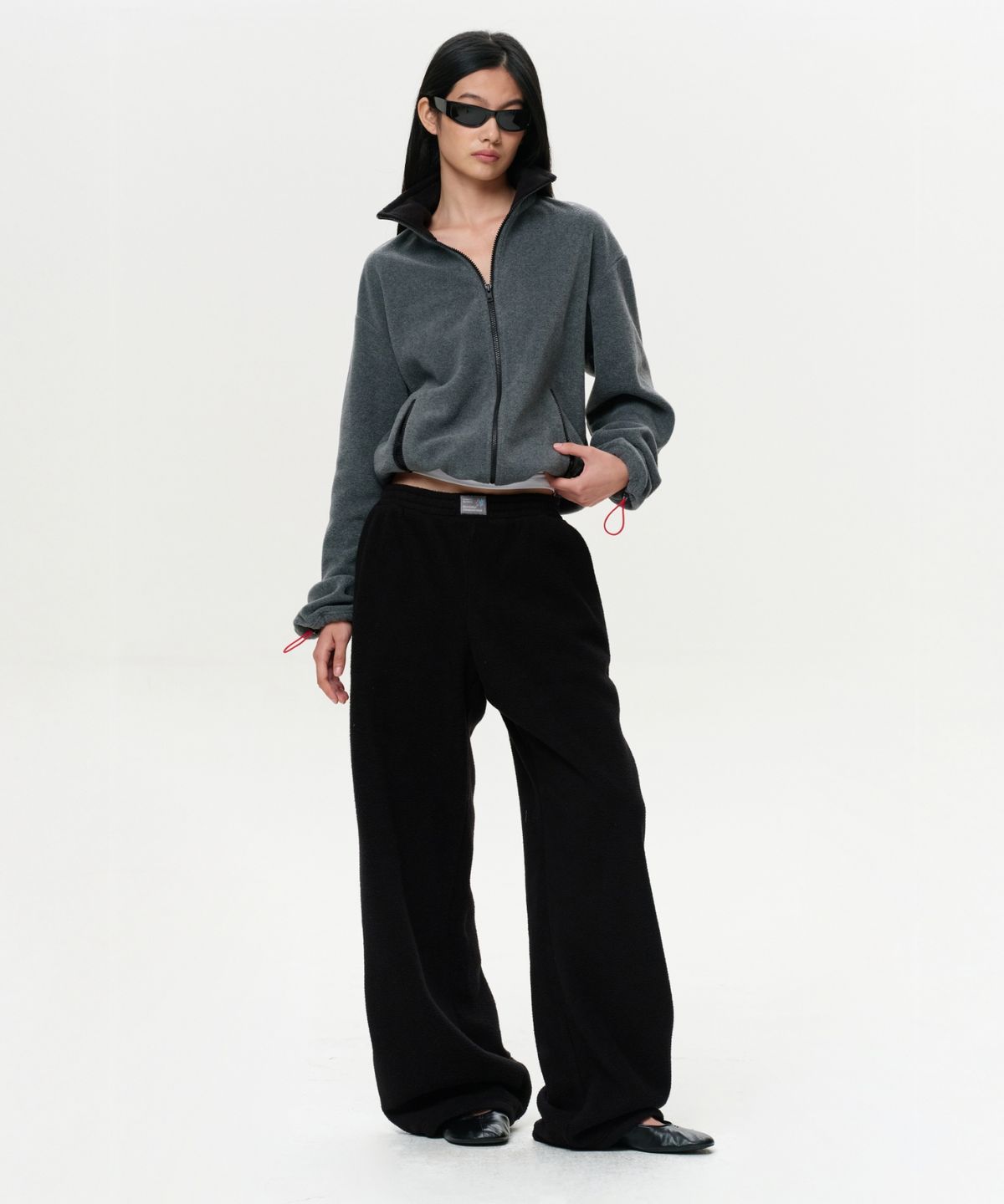이알에이(ERA) WOMEN ERA POLAR FLEECE PANTS - BLACK